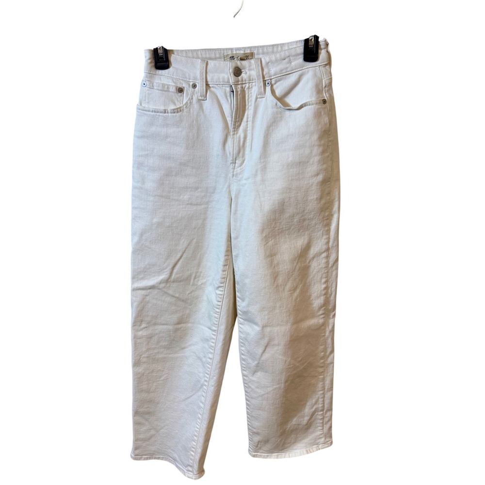 Madewell Curvy Perfect Vintage Wide-Leg Crop Jean White Denim 26 High Rise
